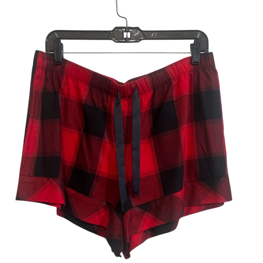 Victoria’s Secret Red and Black Pajama Shorts Size Large NEW